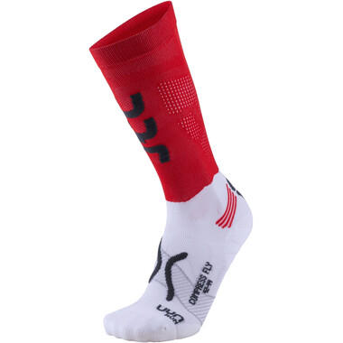 UYN RUN COMPRESSION FLY Socks Red/Grey 0